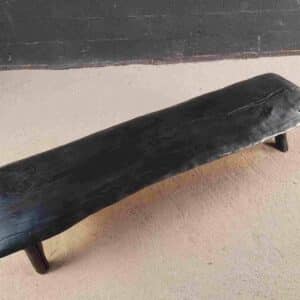 Banc en bois flotté "Shou Sugi Ban"