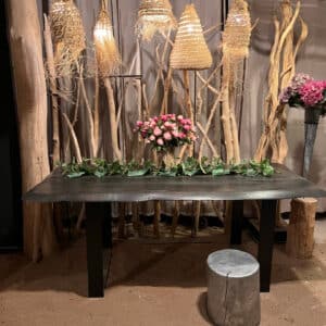 Création de la table zen en chataignier brulé