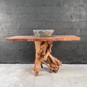 Création d'une table en bois avec lavabo