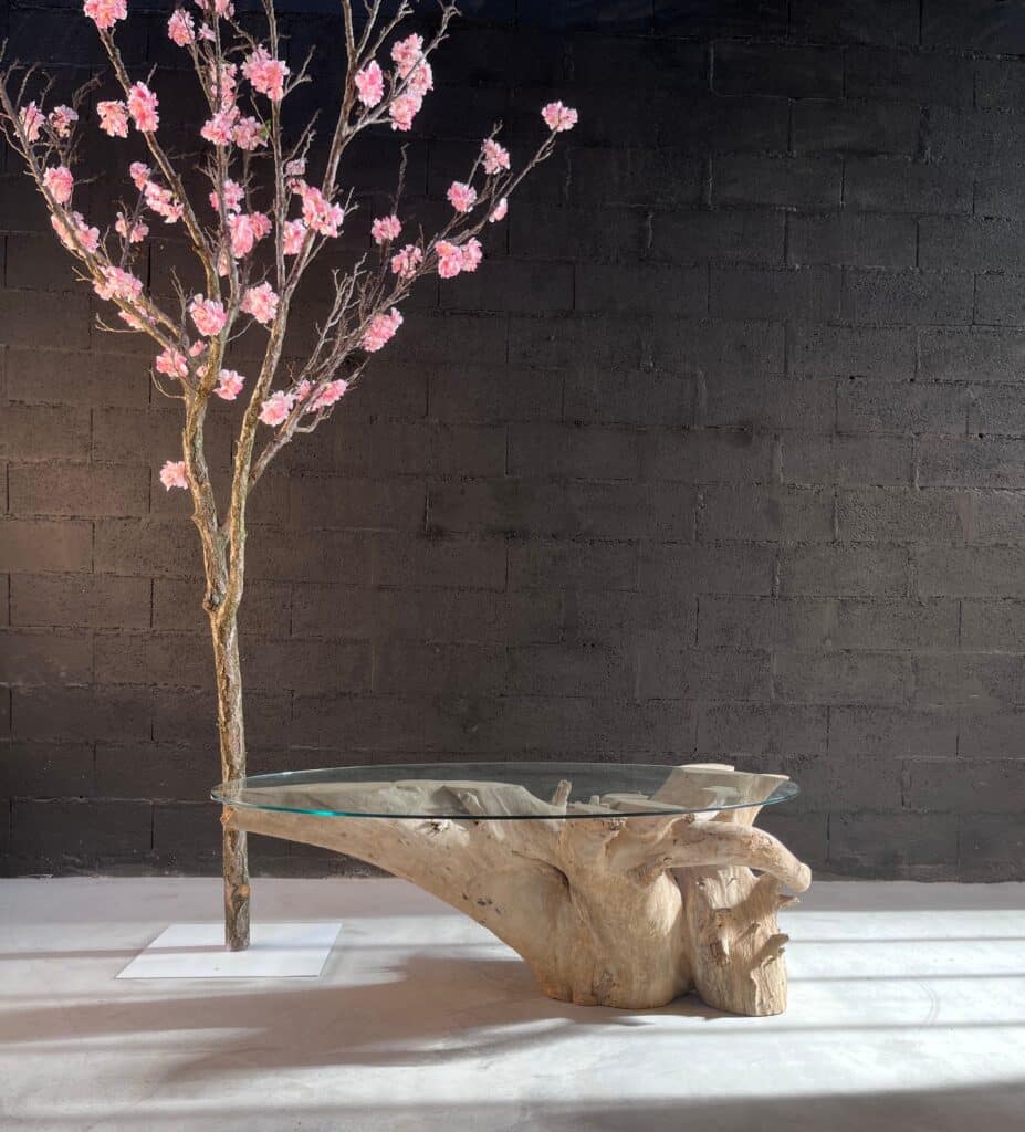 Création d'une table basse en racine de bois flotté