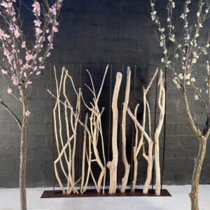 Création d'un paravent en bois flotté et en acier