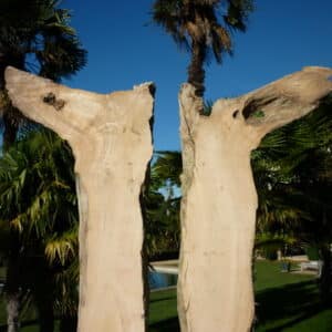 Création de sculpture en planches de bois flotté "papillon"