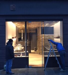 Decoration d’une boutique d’un chef patissier sur Paris