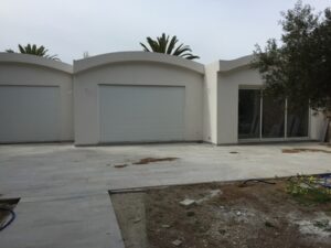 Pergola en bois flotté de 15m de longueur