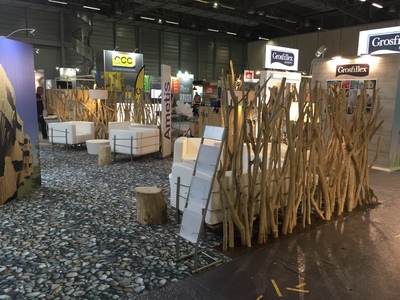Décoration du stand Ametis à Nantes pour un salon professionnel
