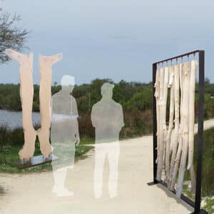 Création d'un paravent en bois flotté suspendu