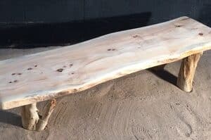 Banc en planche de bois flotté 5461