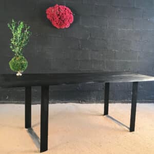 Création de la Table en bois flotté et brulé "Shou-sugi-ban" Taille L